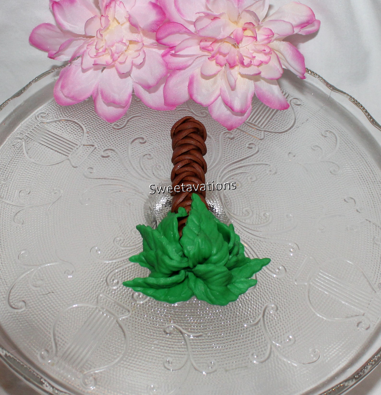 Fondant Palm Tree Cake Topper Fondant Tree Palm Tree Etsy