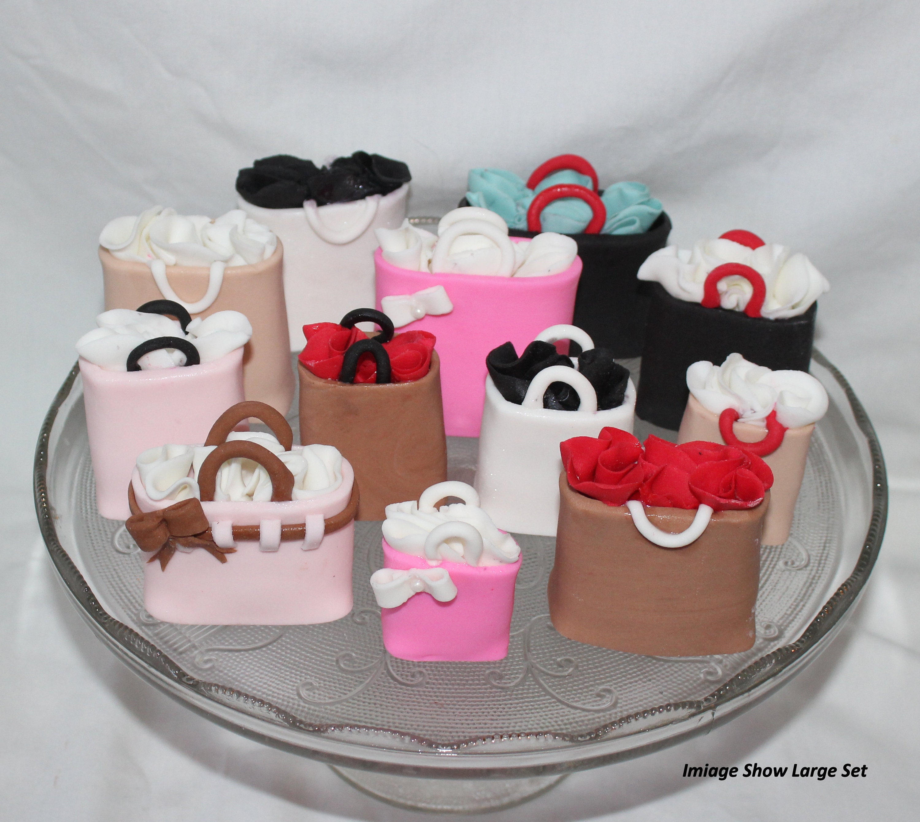Fondant Shopping Bag Cake Topper Shopping Theme Fondant Etsy Australia