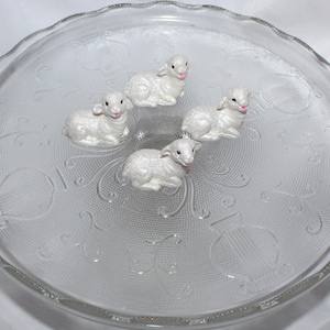 Fondant Lamb Cake Topper - Lamb Topper - Fondant Sheep - Farm Animal Topper - Baptism Topper - Lamb Baby Shower - Fondant Farm Animal Topper