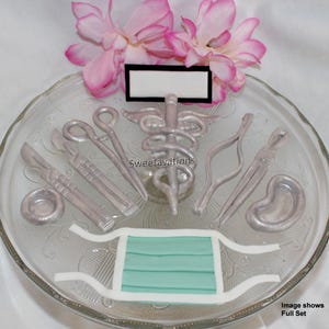 Fondant Surgeon Cake Topper - Fondant Stethoscope - Doctor Topper - Nurse Topper - Doctor Graduation - Surgeon Cake Topper - Medical Cake