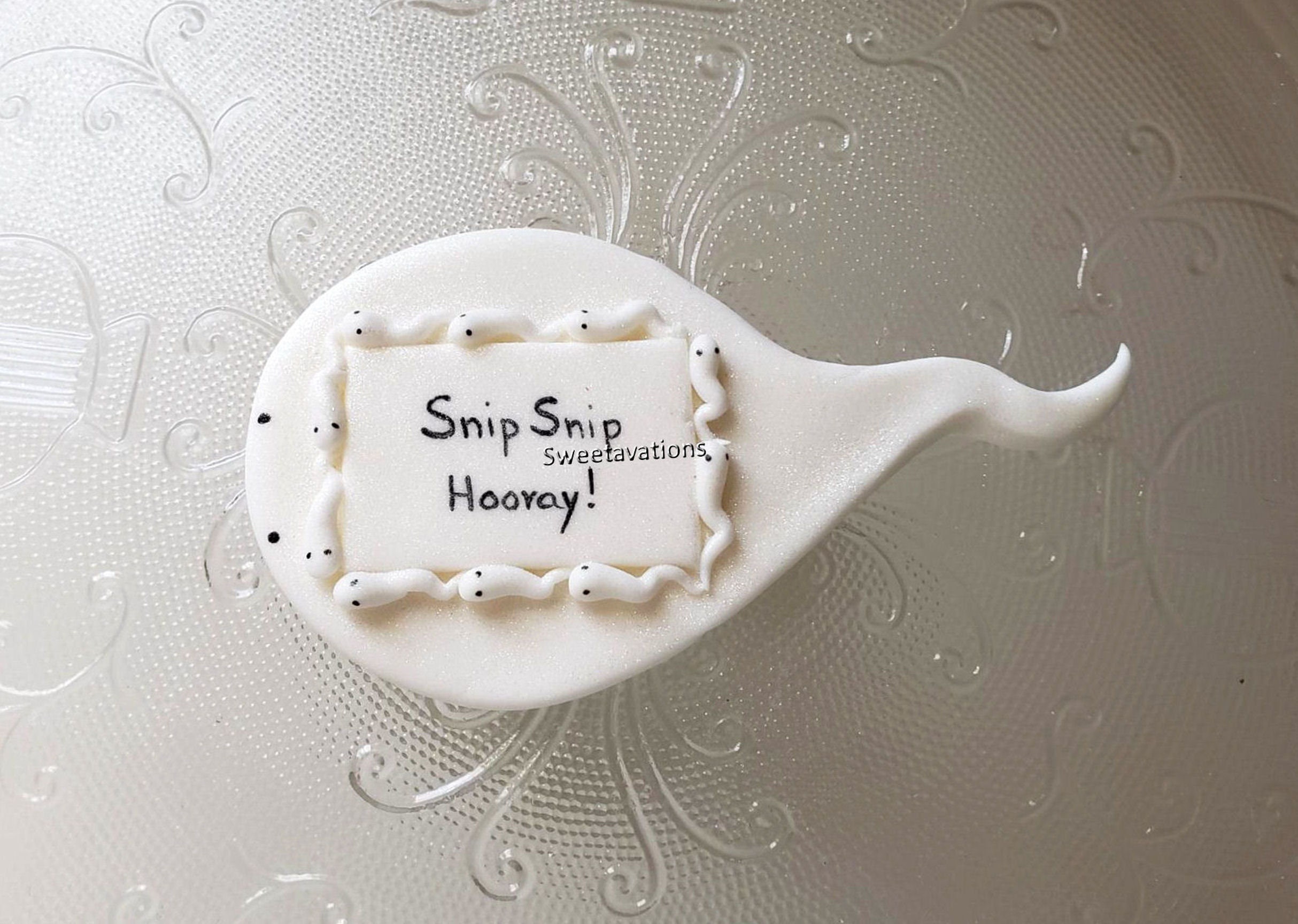 Fondant Vasectomy Cake Topper Vasectomy Topper Vasectomy Etsy