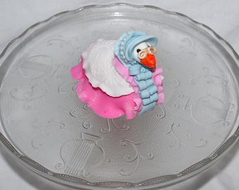 Fondant Mother Goose Cake Topper, Nursery Rhyme Baby Shower, Storybook Theme, Fairy Tale
