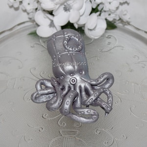 Fondant Octopus Cake Topper Octopus Topper Steampunk Topper Steampunk Octopus Steampunk Cake Victorian Cake Steampunk Birthday image 2