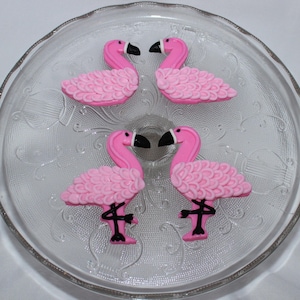 Fondant Flamingo Cake Topper - Flamingo Cupcake Topper - Flamingo Cake Decoration - Flamingo Birthday - Flamingo Baby Shower - Pink Flamingo