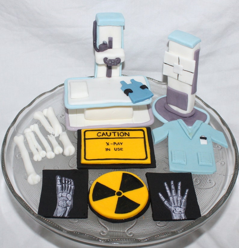 Fondant Radiology Cake Topper Fondant Medical Fondant Etsy