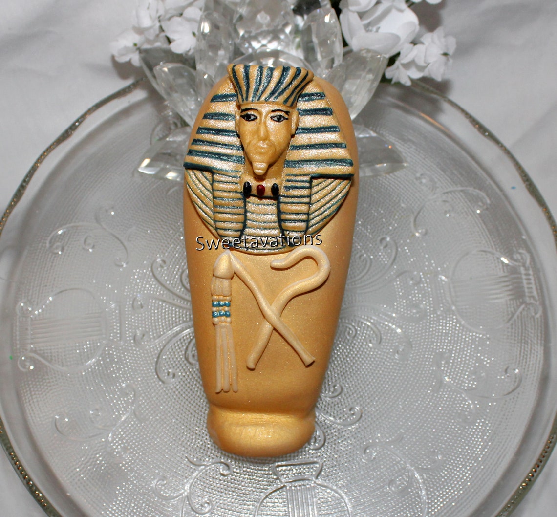 Fondant Sarcophagus Cake Topper Egyptian Themed Cake Etsy