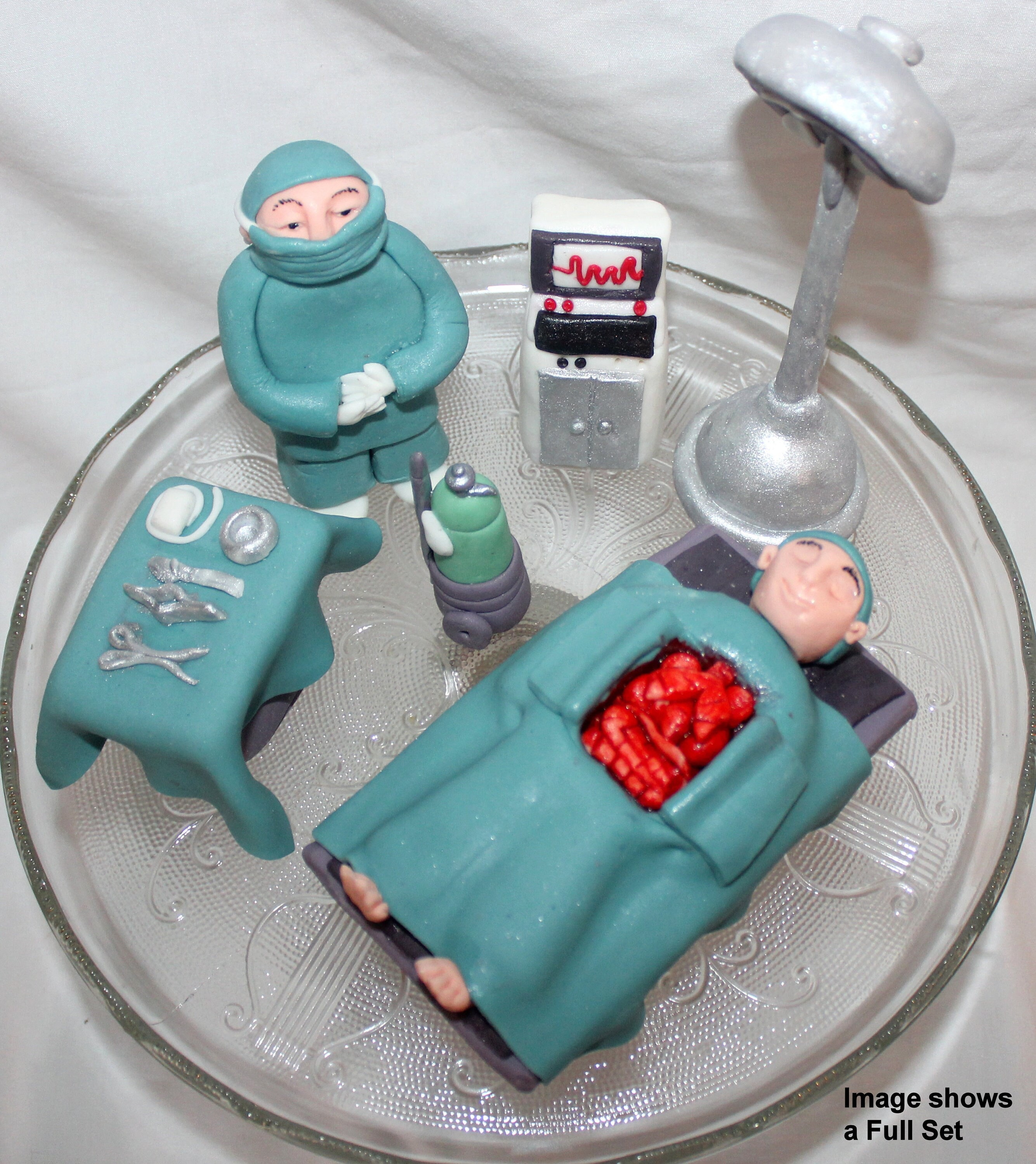Fondant Surgeon Cake Topper - Fondant Stethoscope - Doctor Topper - Nurse Topper - Doctor Graduation - Doctor Retirement - Medical Cake
