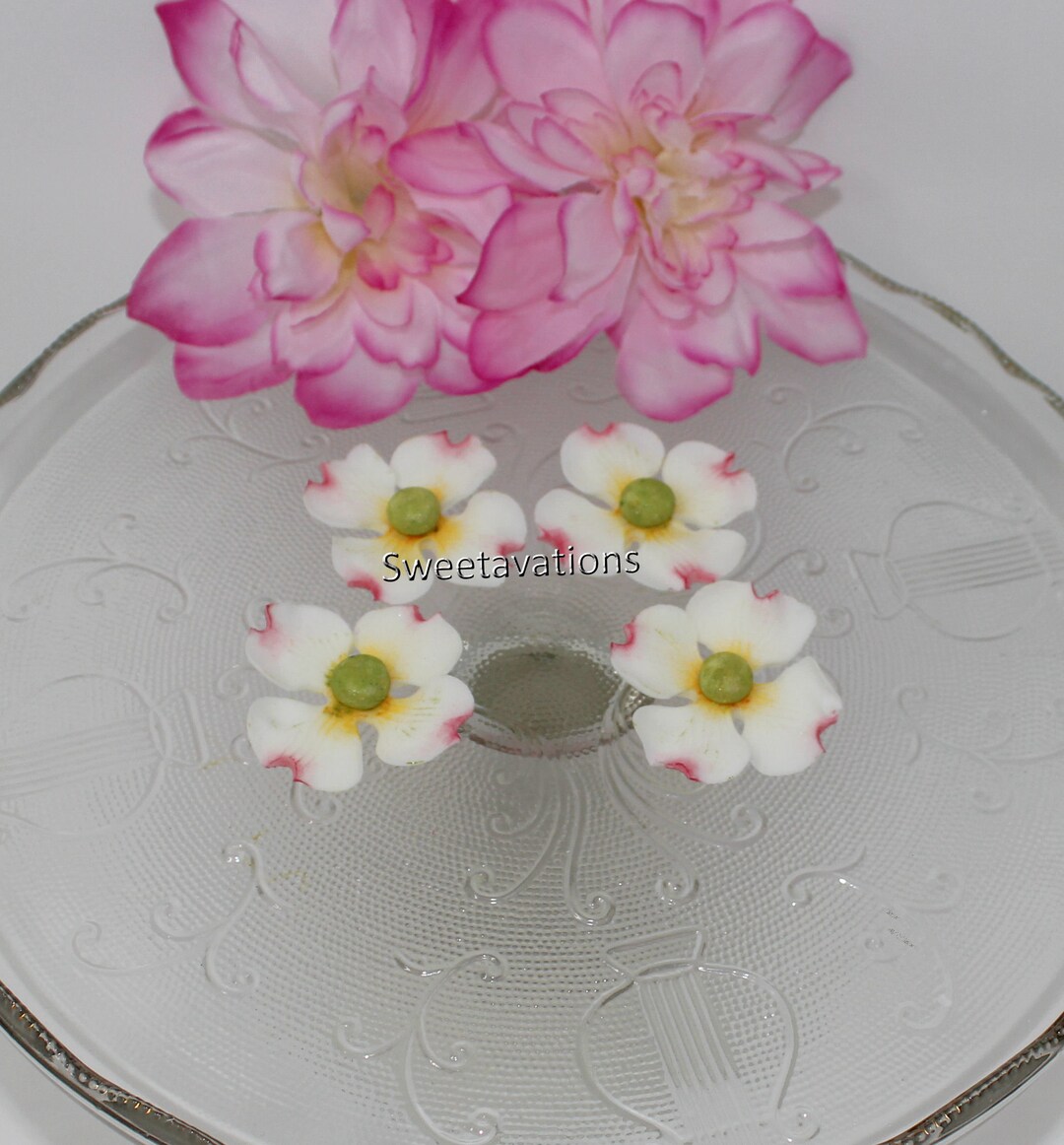 Fondant Dogwood Cake Topper Sugar Flower Dogwood Dogwood Cake Topper
