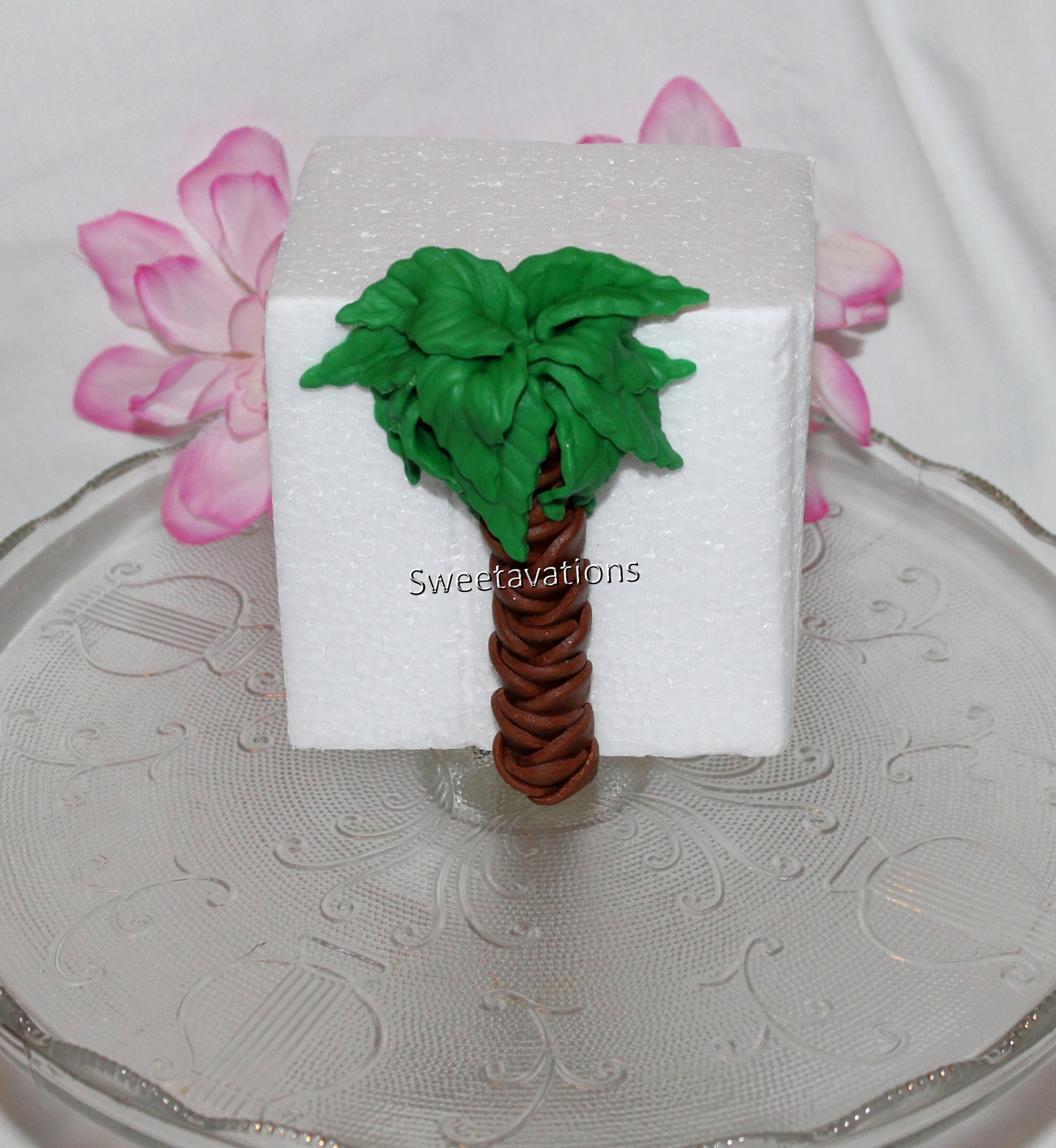 Fondant Palm Tree Cake Topper Fondant Tree Palm Tree Etsy UK