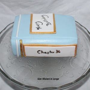 Fondant Book Cake Topper - Book Topper - Fondant Birthday - Birthday Cake Topper - Age Cake Topper - Storybook Topper - Fondant Storybook