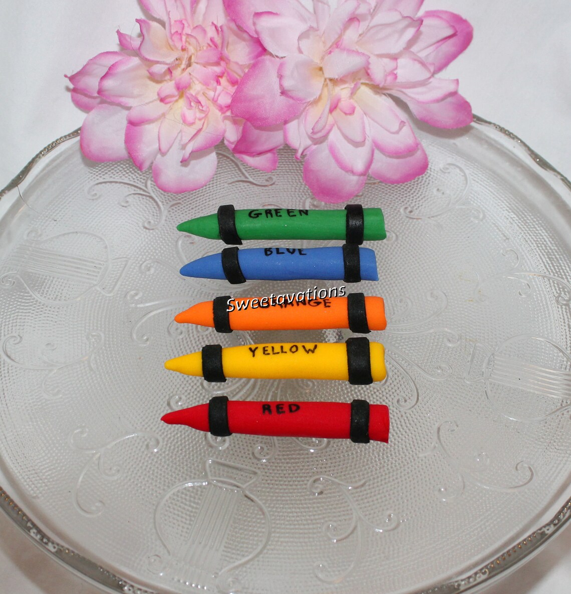 Fondant Crayon Cake Topper Crayon Topper Fondant Art Art Etsy