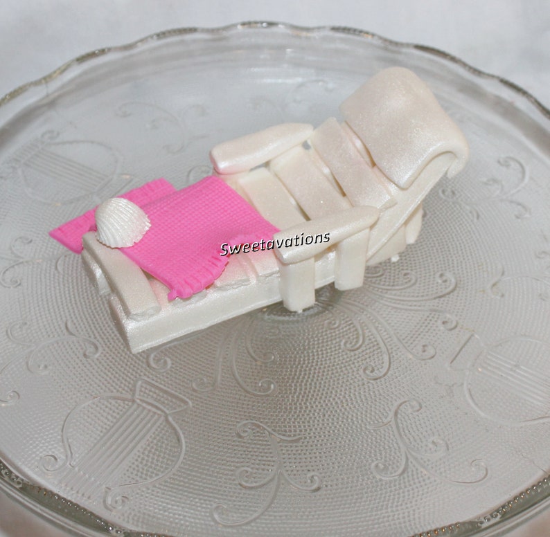 Fondant Beach Cake Topper Fondant Beach Chair Beach Chair Etsy