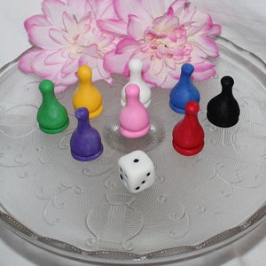 Fondant Game Piece Cake Topper - Game Piece Topper - Fondant Dice - Dice Topper - Casino Topper - Fondant Casino - Game Cake - Game Birthday