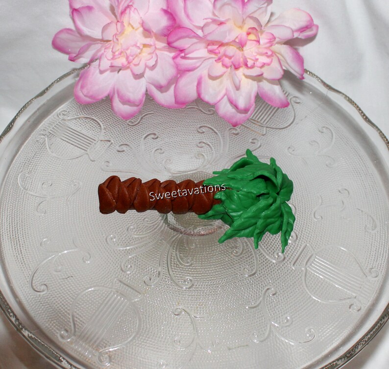 Fondant Palm Tree Cake Topper Fondant Tree Palm Tree Etsy
