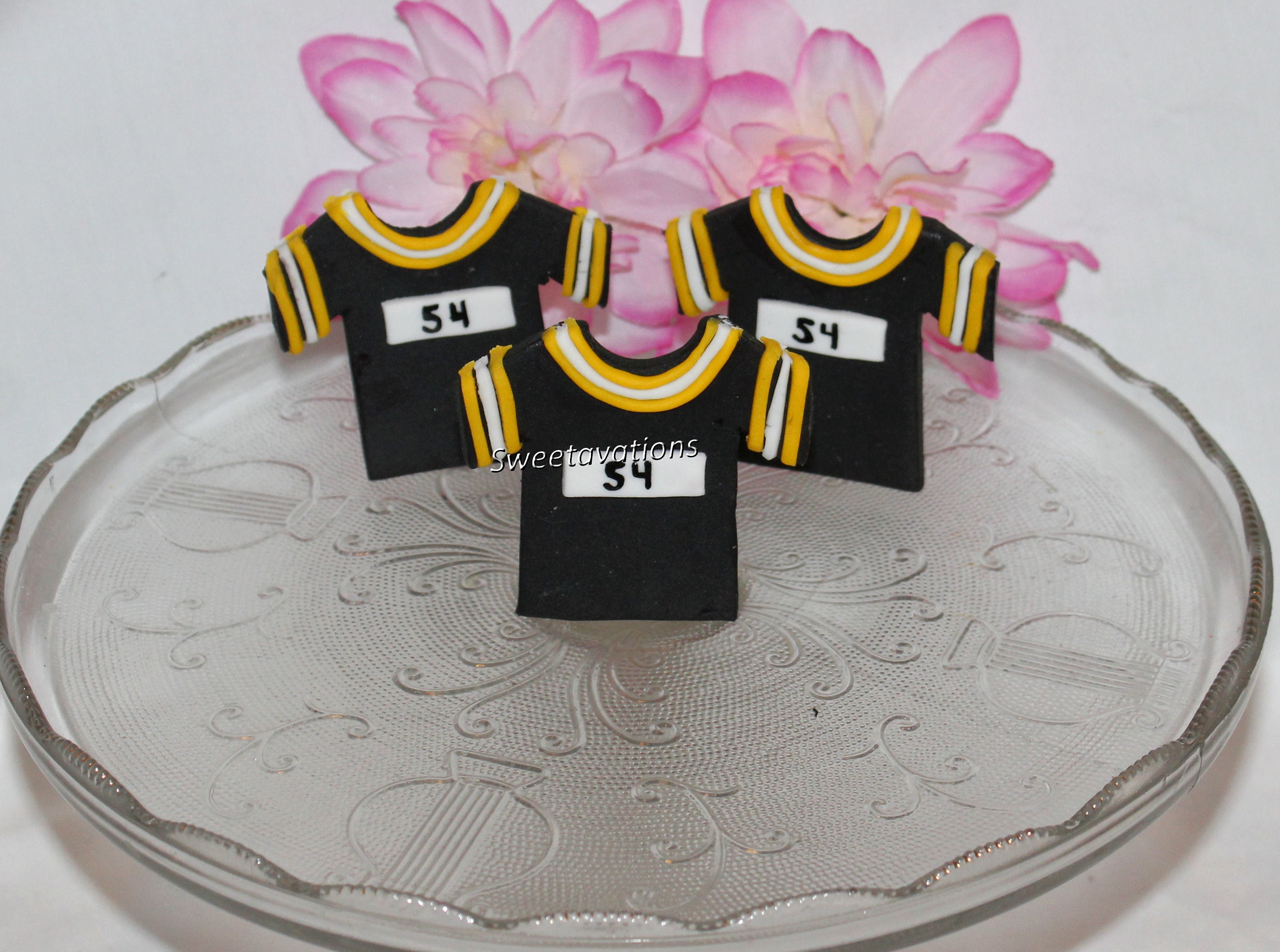 Fondant Football Jersey Cake Topper Football Jersey Topper Etsy