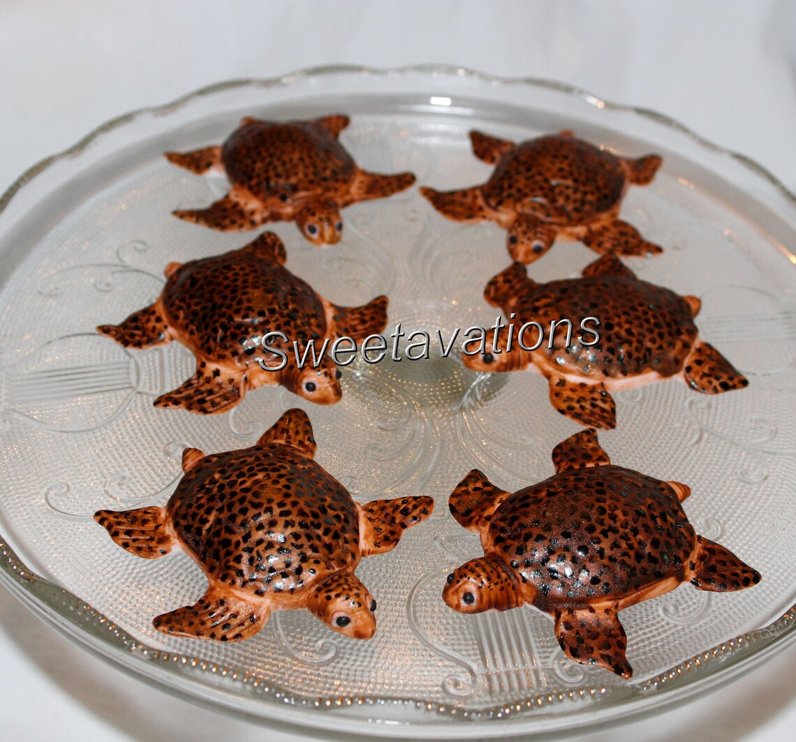 Fondant Turtle Cake Topper Turtle Topper Sea Turtle Cake - Etsy