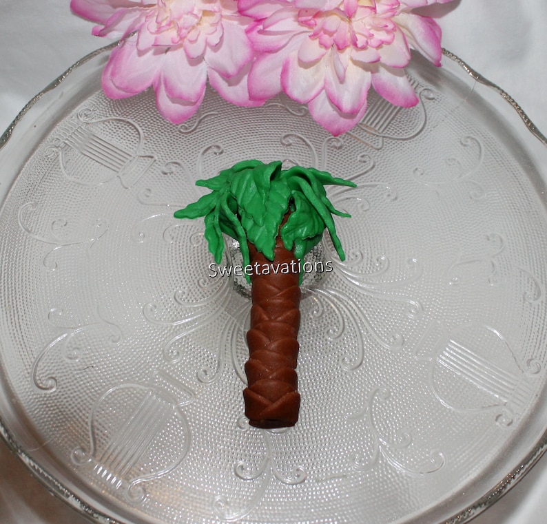 Fondant Palm Tree Cake Topper Fondant Tree Palm Tree Etsy