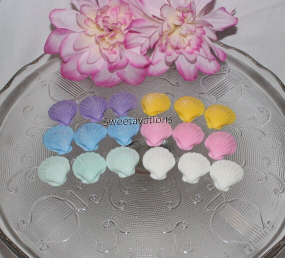 Fondant Seashell Pearl Fondant Shells Fondant Pearls Etsy