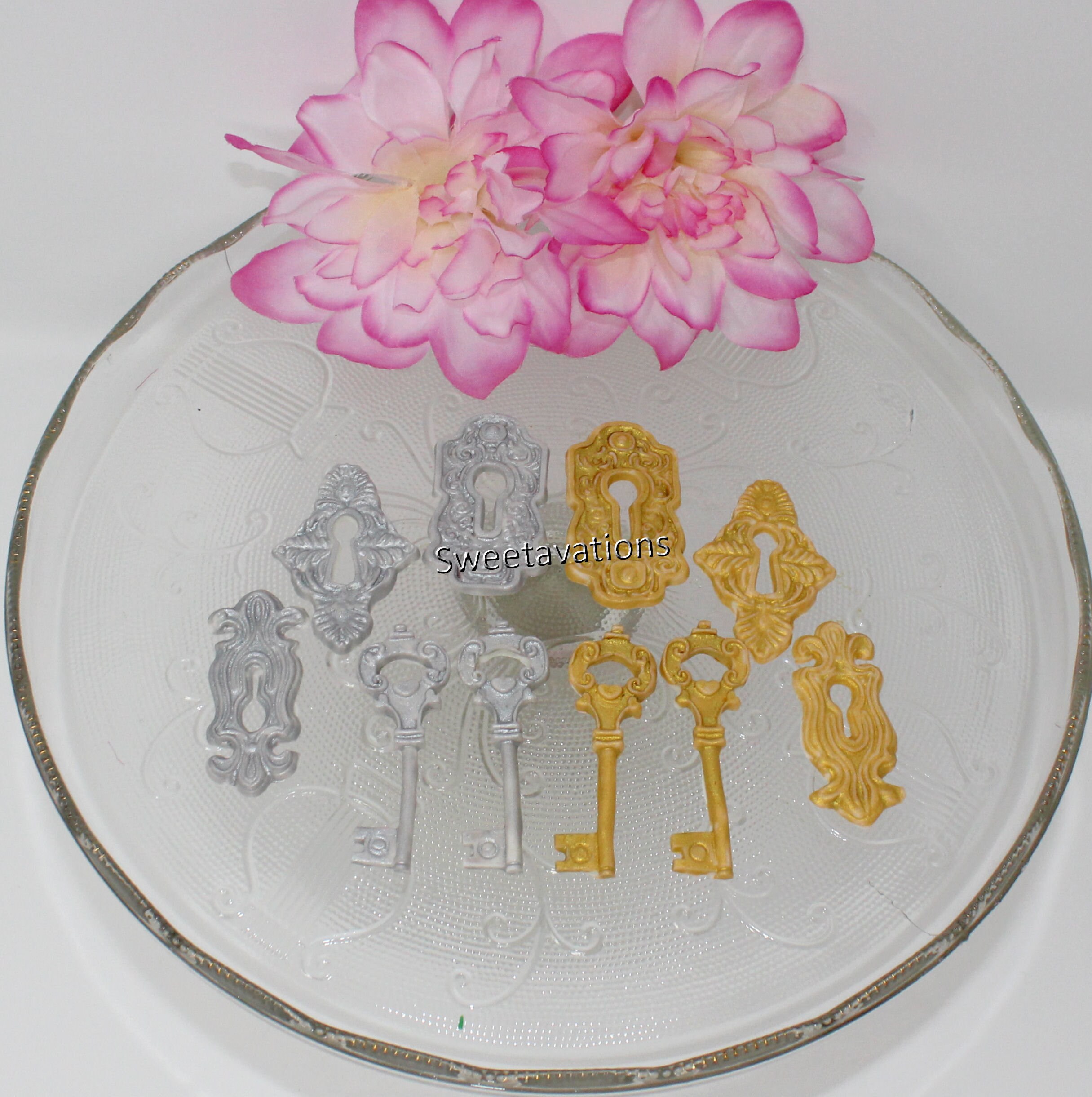 Fondant Lock Cake Topper Fondant Key Lock Topper Key Topper