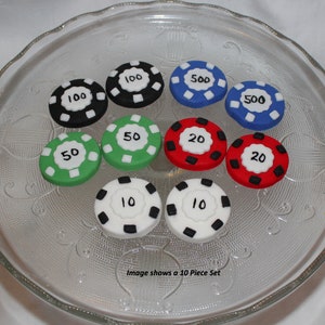 Fondant Poker Chip Cake Topper - Casino Topper - Fondant Poker - Poker Cake - Casino Cake - Casino Theme - Poker Birthday - Casino Birthday