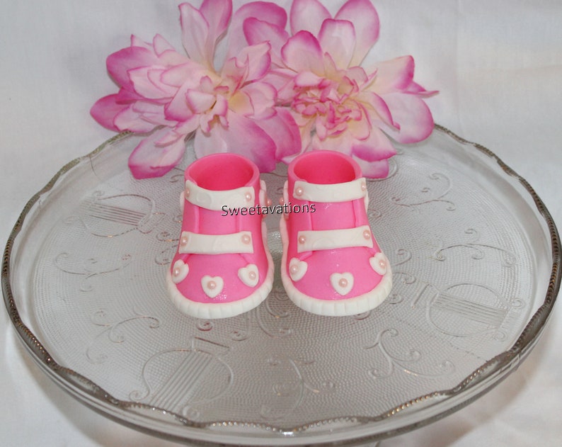 Fondant Baby Shoes Cake Topper Baby Sandals Topper baby Etsy