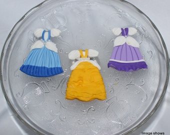 Fondant Princess Dress Cake Topper, Princess Birthday, Fairy Tale Theme, Castle, Crown, Fairytale
