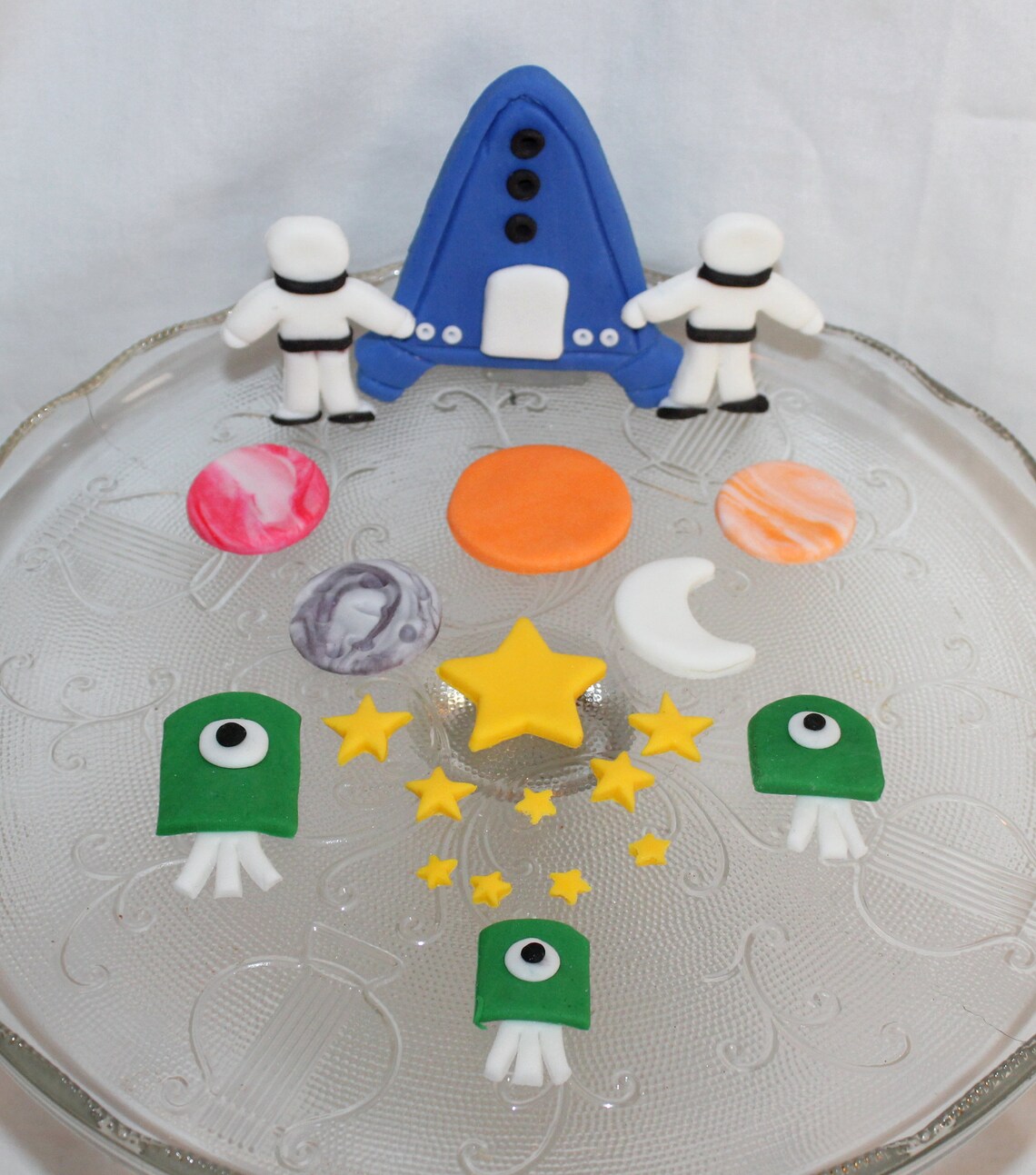 Fondant Astronaut Cake Topper Astronaut Topper Fondant Etsy