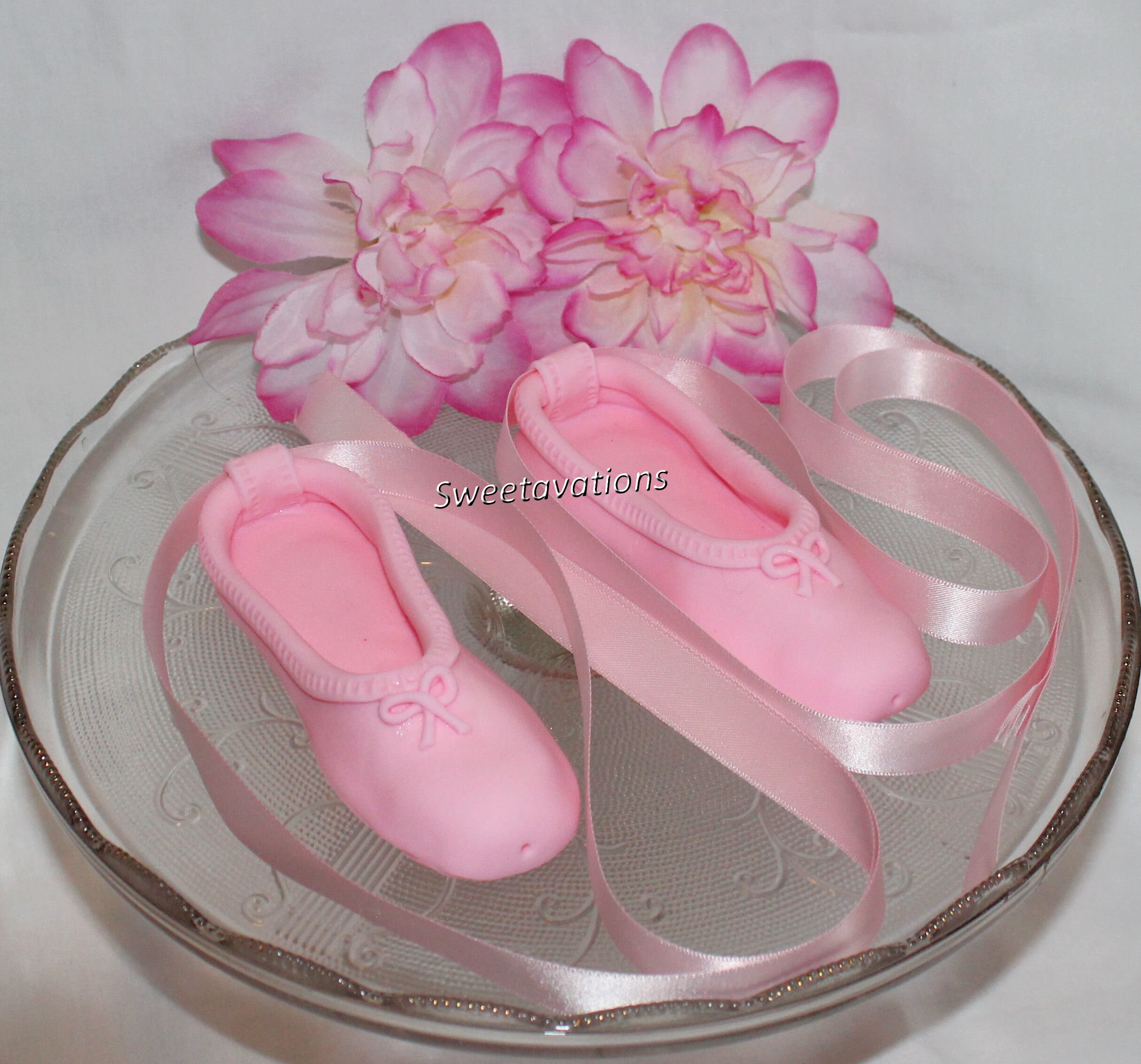 Fondant Ballet Shoes Cake Topper Ballet Shoe Topper Etsy