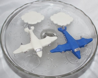 Décoration de gâteau avion, anniversaire de pilote, thème Bon voyage, remise des diplômes, avion sculpté à la main