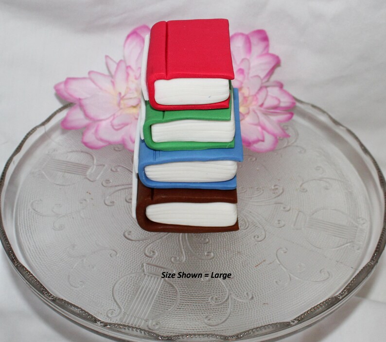 Fondant Book Cake Topper Book Topper Graduation Cake Etsy
