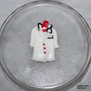 Fondant Lab Coat Cake Topper - Medical Cake Topper - Nurse Graduation - Doctor Graduation - Doctor&#39;s Coat Topper - Medical Graduation Topper