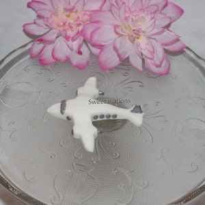 Fondant Airplane Cake Topper Fondant Plane Airplane Topper Airplane Cake Airplane Theme Bon Voyage Cake Pilot Cake Topper image 3