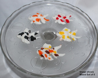 Fondant Goldfish Cake Topper, Hand-Sculpted Fish, Tropical Birthday, Ocean Baby Shower, Koi