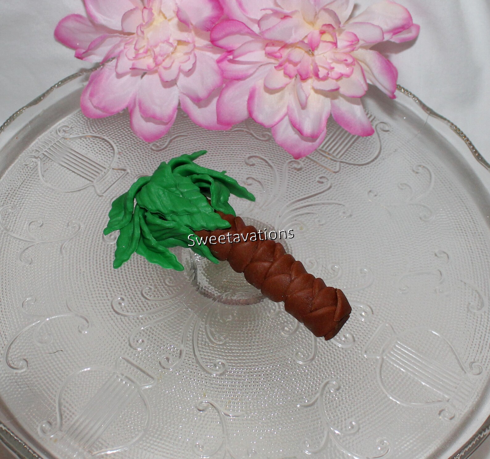 Fondant Palm Tree Cake Topper Fondant Tree Palm Tree Etsy