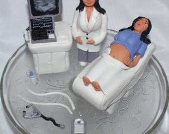 Fondant Ultrasound Cake Topper, Sonographer Graduation, Technician, X-ray, Radiology Tech, Medical Graduation