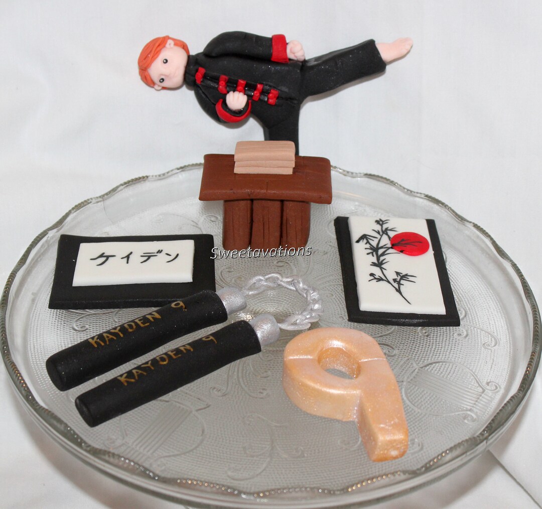 Fondant Karate Cake Topper Karate Topper Fondant Martial Arts Martial