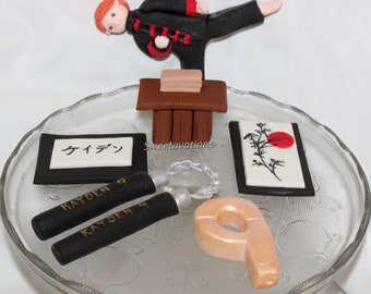 Fondant Karate Cake Topper, Martial Arts, Ninja, Fighting, Contact Sports, Taekwondo, Kung Fu, Judo