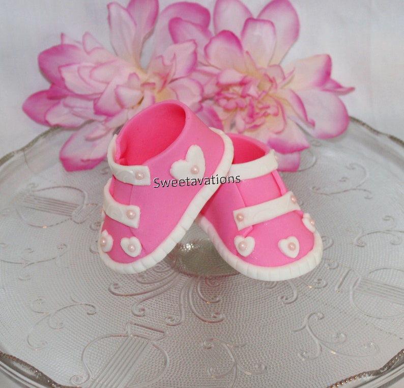 Fondant Baby Shoes Cake Topper Baby Sandals Topper baby Etsy