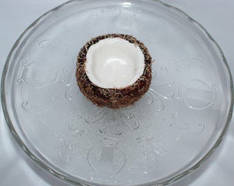 Fondant Coconut Cake Topper - Coconut Cake Decoration - Fondant Food - Aloha Cake - Luau Cake - Pool Party Cake - Tropical Cake Decoration