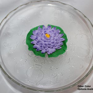 Sugar Flower Lotus Cake Topper - Fondant Lotus - Fondant Lily Pad - Fondant Flower - Lotus Topper - Gumpaste Lotus - Fondant Flowers