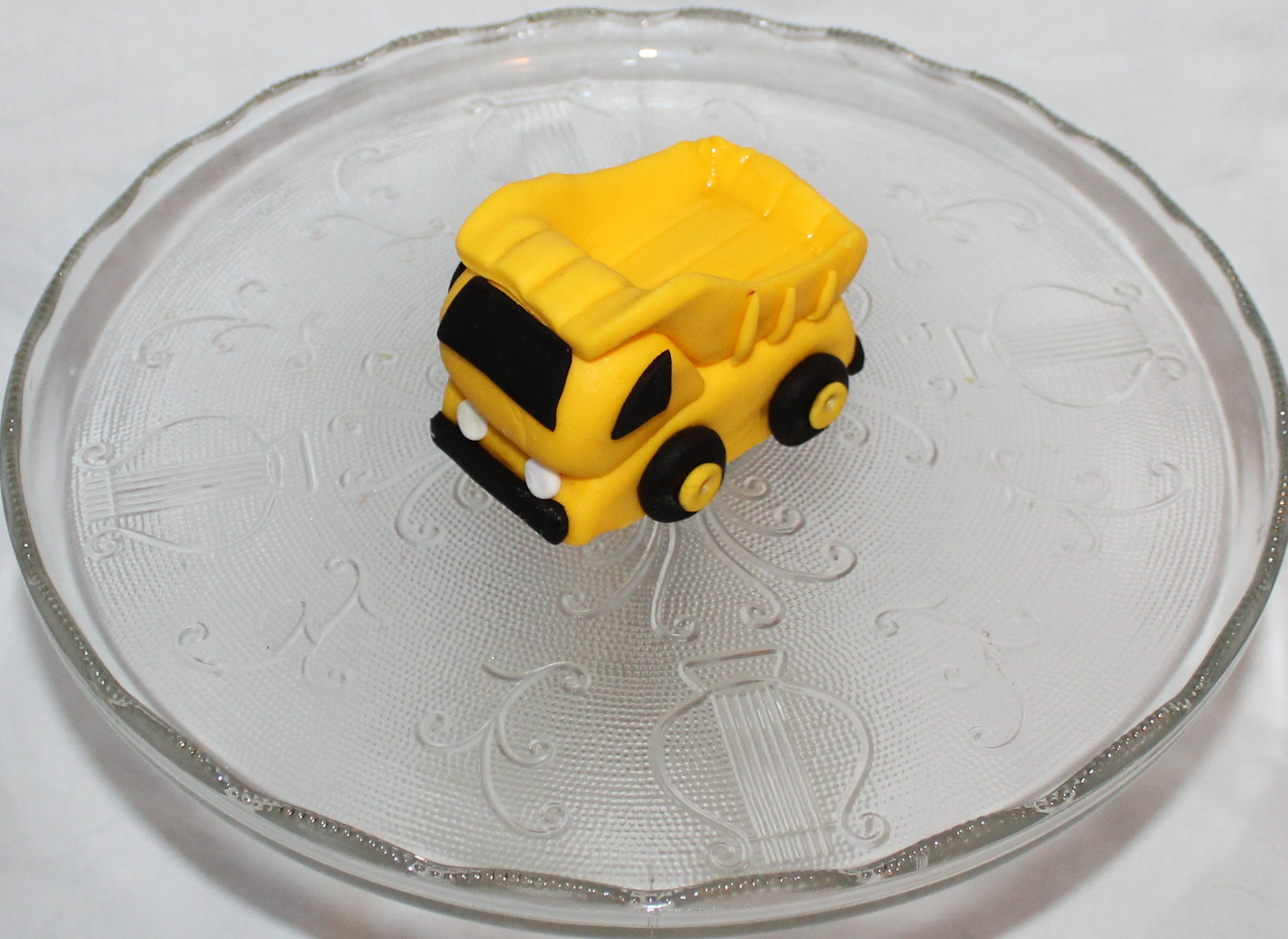 Backhoe Topper Fondant Dump Truck Cake Topper, Construction Birthday, Excavator ...