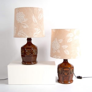 Pair of Vintage Ceramic Table Lamps 1970s Mid Century