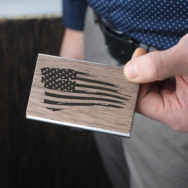 Wood Card Holder - Etsy