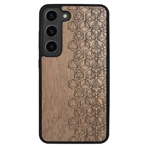 Geometric - Wooden Case Galaxy S25 Edge, S25 Ultra, S25 Case, S24 FE, S24 Plus, S23, S22, S21 FE, S20 FE, A56, A36, A26, A55, A35, A25, S10e