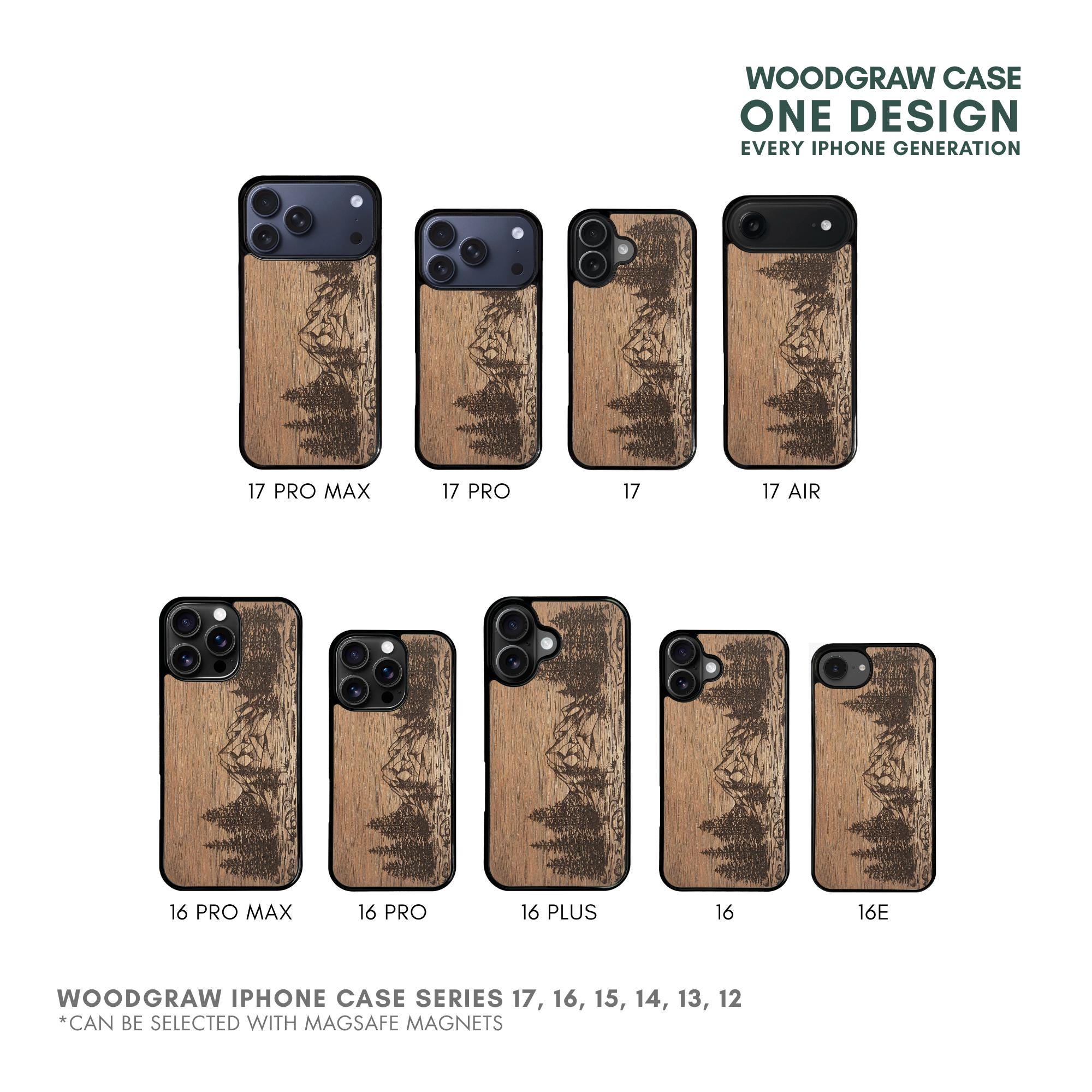IATO Custodia In Legno Di Noce Per IPhone 16 – Sottile, Protezione Militare E Compatibile MagSafe