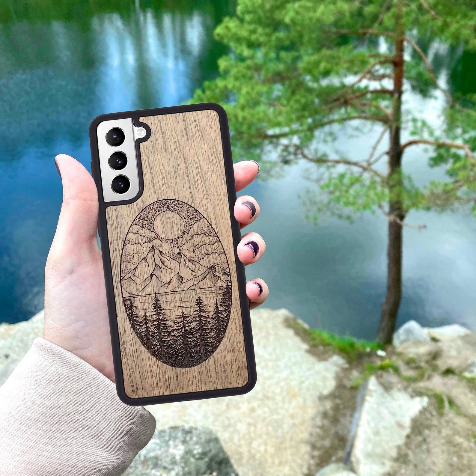 Landscape Wooden Case Galaxy S21 Ultra S20 FE S20 Plus | Etsy