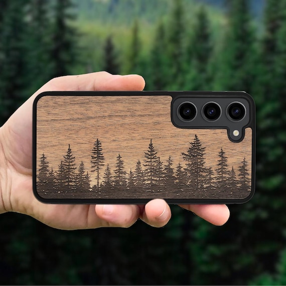 Real Wood Galaxy Phone Case S26 Ultra, S25 FE, S24, S23 (all models) - Forest