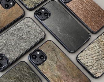 Real Stone MagSafe iPhone Case 17 Air, 16 Pro Max, 15, 14 (all models)