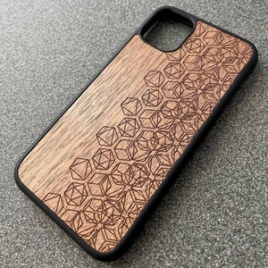 Geometric - Wooden iPhone MagSafe Case 15 Pro Max, 15 Plus, 14 Pro Max, 13 Pro Max, 13 Mini, 12 Pro Max, 11 Pro, SE, XR, XS Max