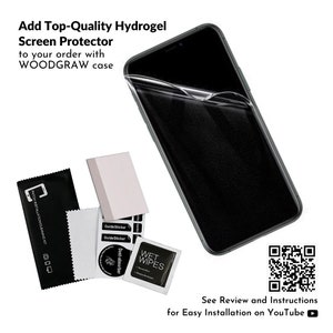 Add Top-Quality Hydrogel Screen Protector to your order with WOODGRAW case